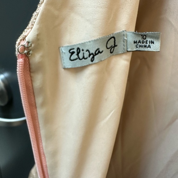 Eliza J Pink & Gold Lace Midi Dress - Picture 7 of 10